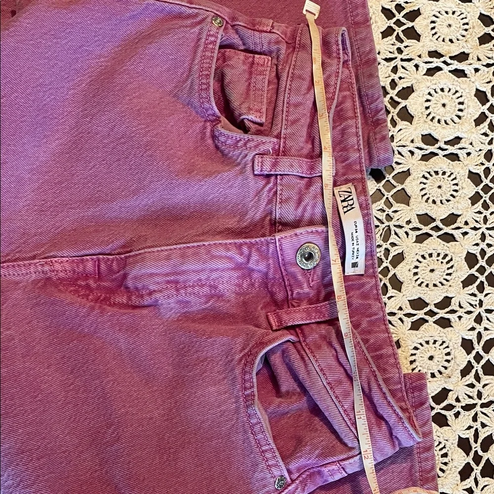 Zara Purple  Straight Leg Women's Jeans - Picture 2 of 5